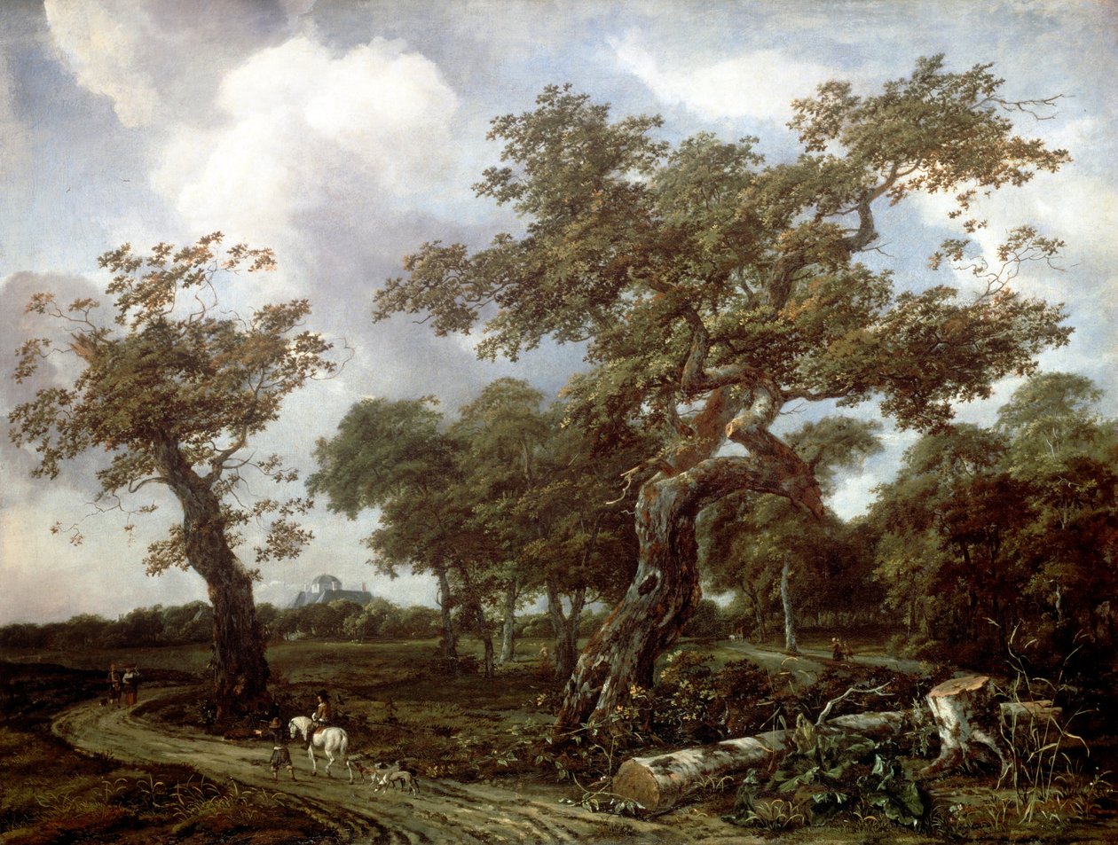 Uma madeira perto de Haia, com vista para o Huis ten Bosch de Jan van Kessel the Elder