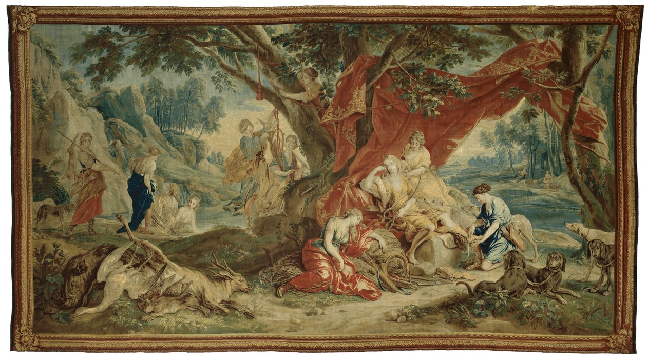 Descansando Diana, do Triunfo dos Deuses de Jan van Orley  