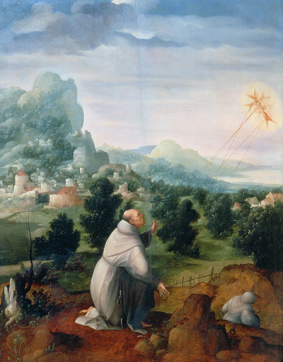 São Francisco Recebendo os Estigmas (painel) de Jan van Scorel