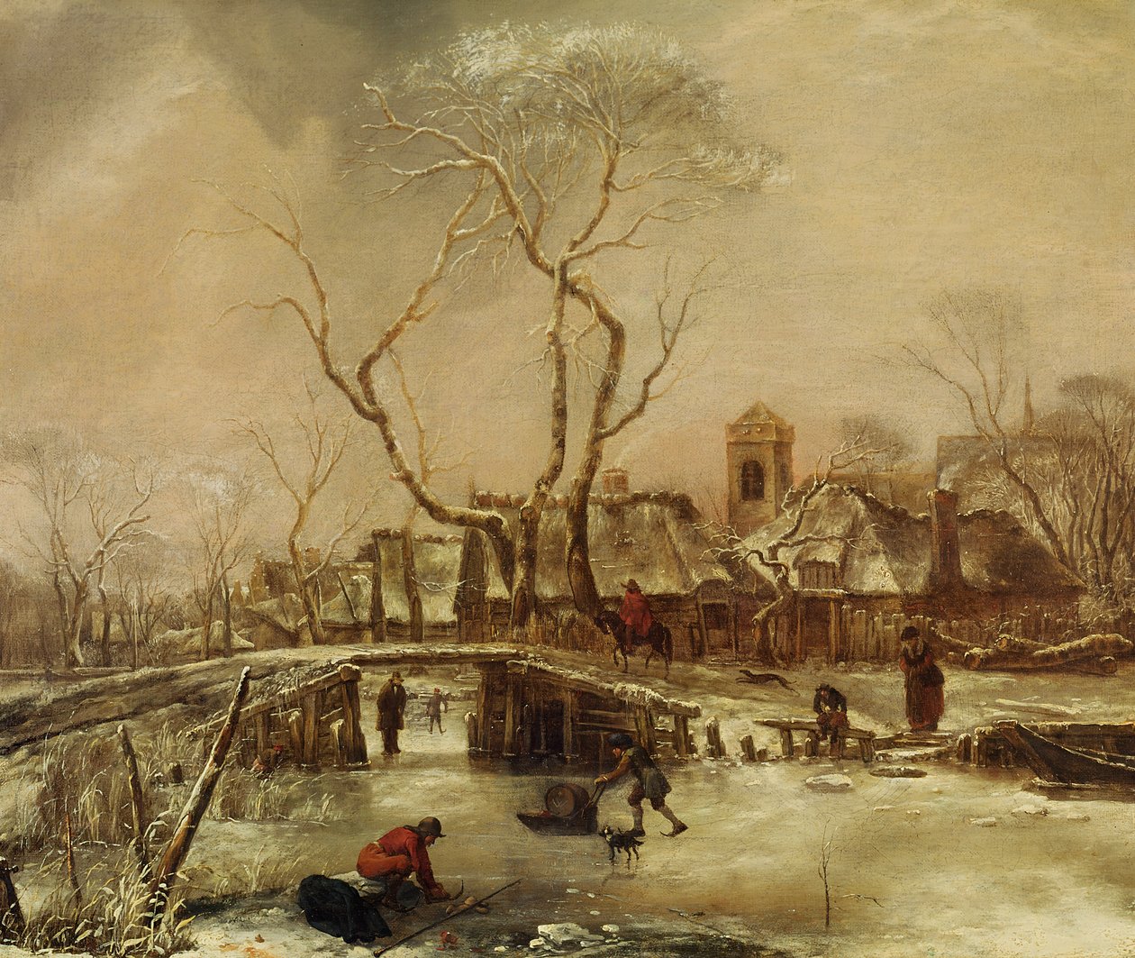 Cena de inverno de Jan van de Capelle or Cappelle