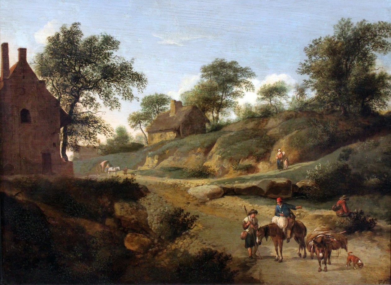 Em uma estrada rural de Jan van der Heyden