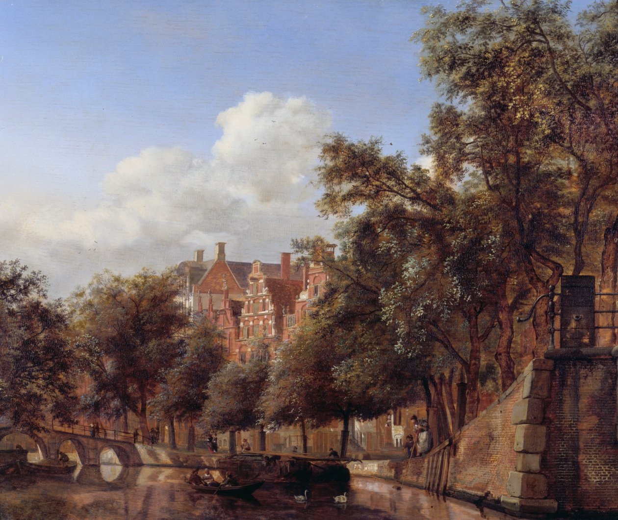 Vista, de, a, Herengracht, amsterdão de Jan van der Heyden
