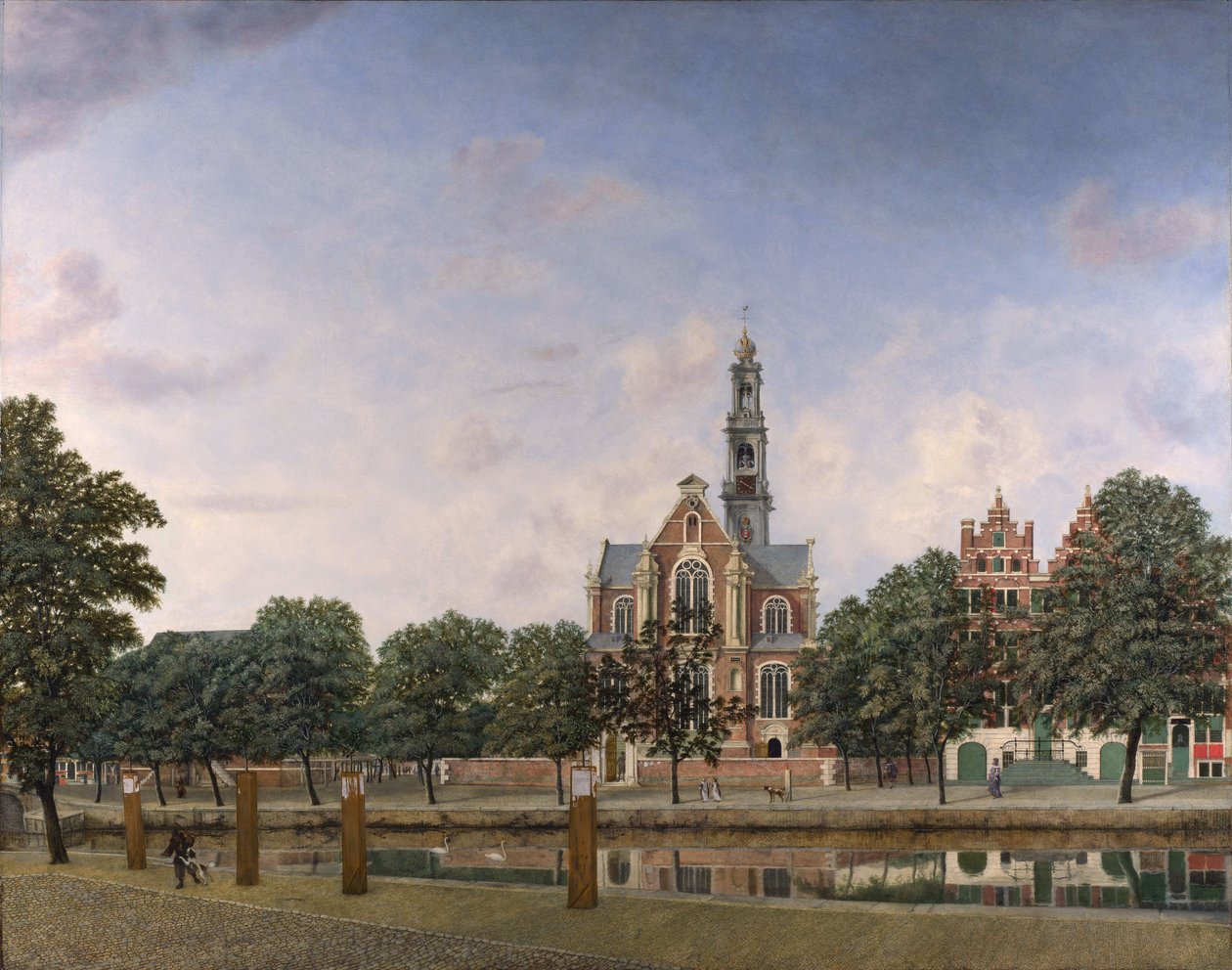 Vista do Westerkerk, Amsterdã (c. 1660) de Jan van der Heyden