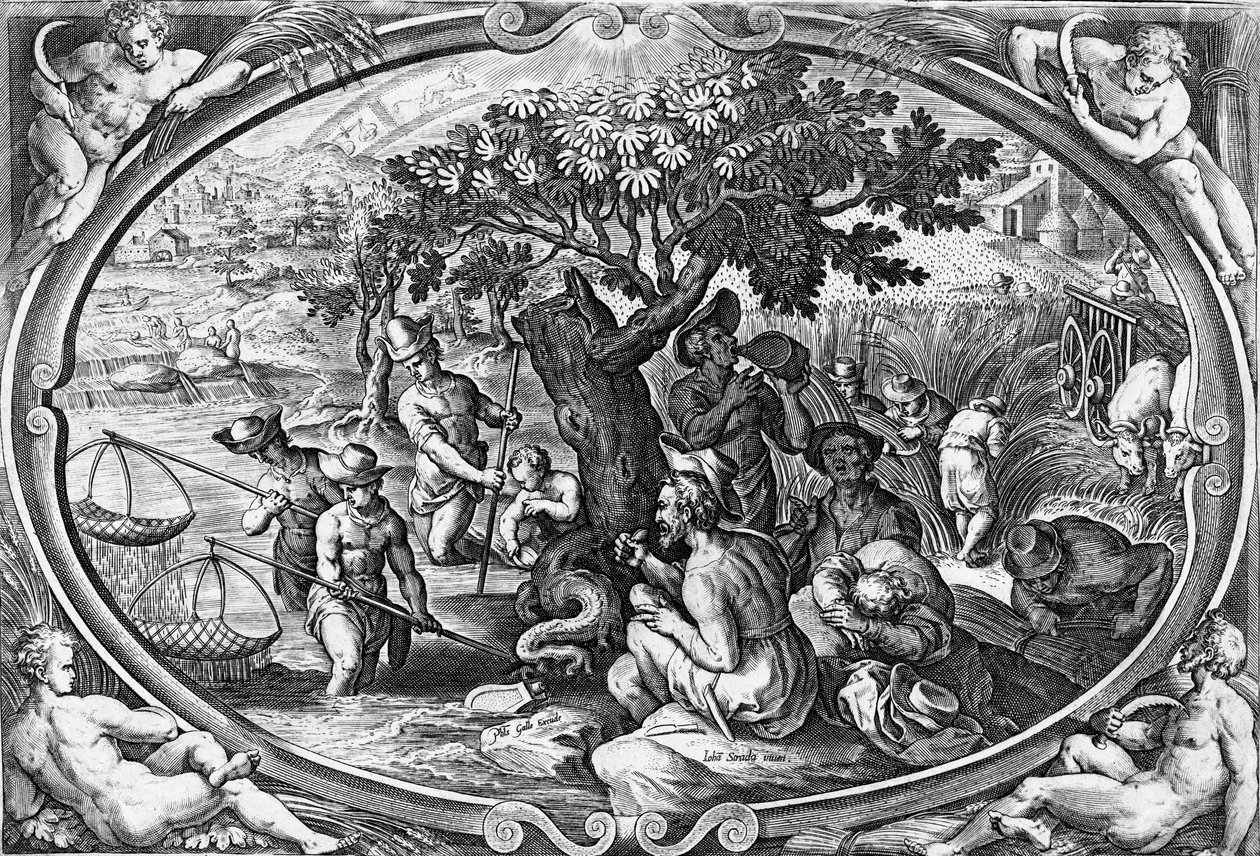 Aestas, gravada por Philip Galle, c.1580 de Jan van der Straet