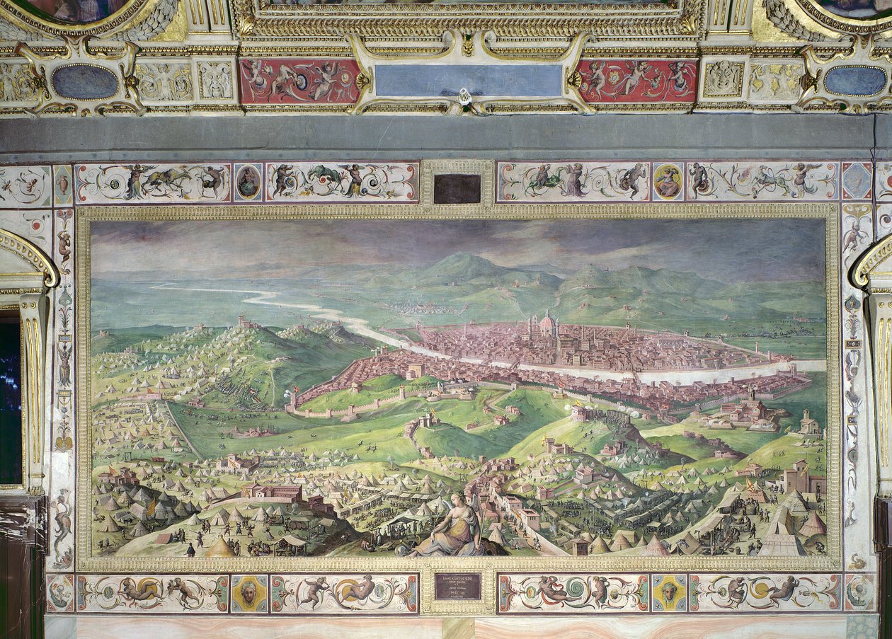 O cerco de Florença em 1530, 1563-65 de Jan van der Straet