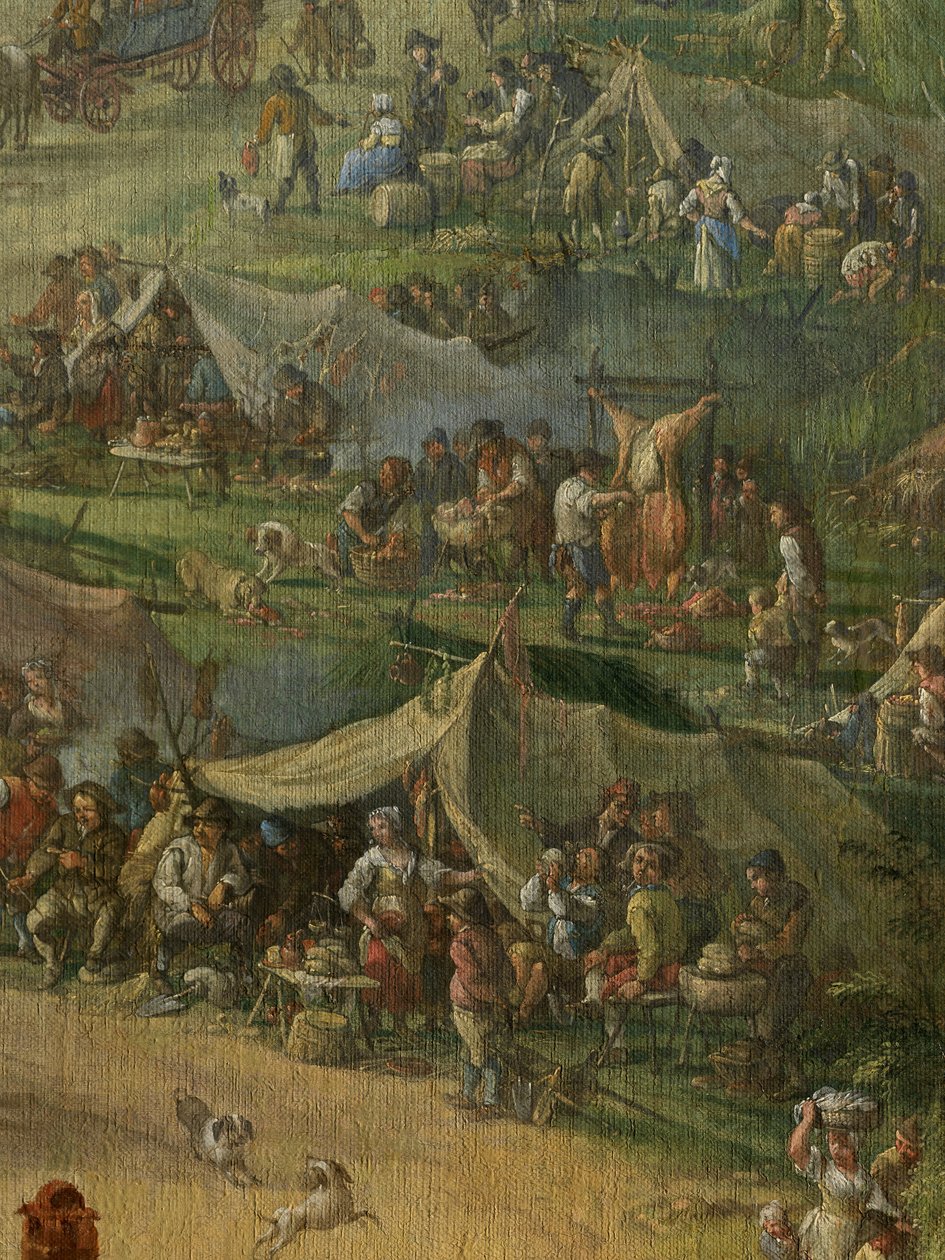 Detalhe da escavação do Canal de Gand (óleo sobre tela) de Jan Anton Garemyn
