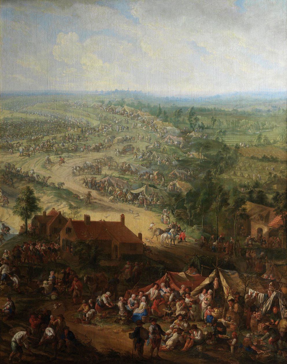 Detalhe da escavação do Canal de Gand (óleo sobre tela) de Jan Anton Garemyn