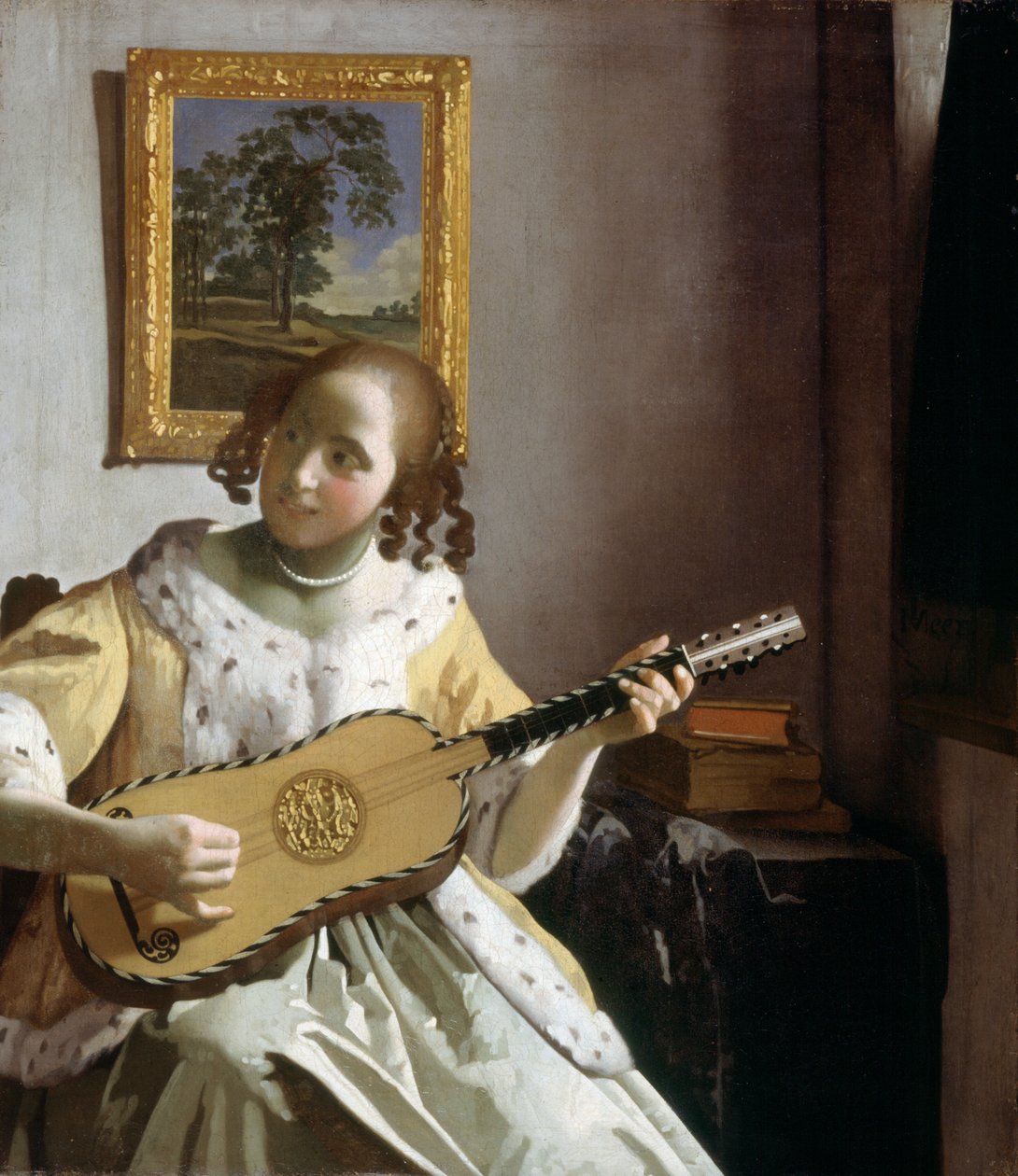 O Guitarrista (óleo sobre tela) de Jan Vermeer van Delft