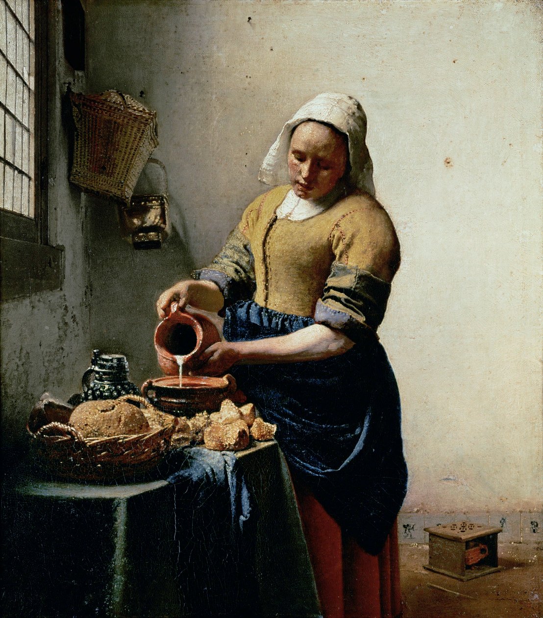 A leiteira ... (pintura sobre tela) de Jan (1632 75) Vermeer