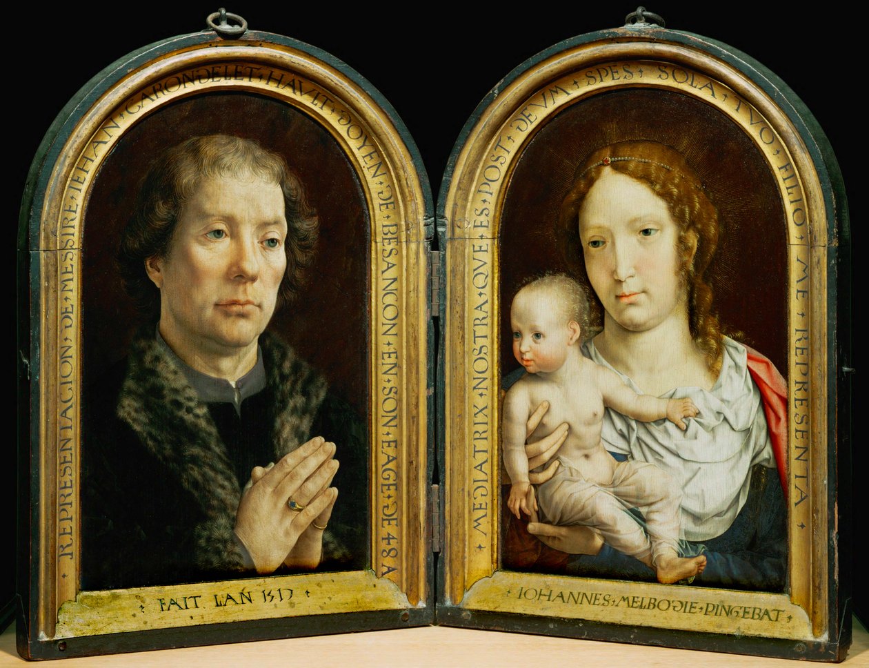 Díptico de Carondelet. Esquerda: Jean Carondelet ... de Jan (c.1472 c.1533) Gossaert