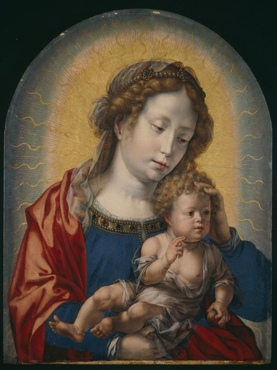 Virgem e Menino, c.1520 (óleo sobre painel) de Jan (c.1472 c.1533) Gossaert