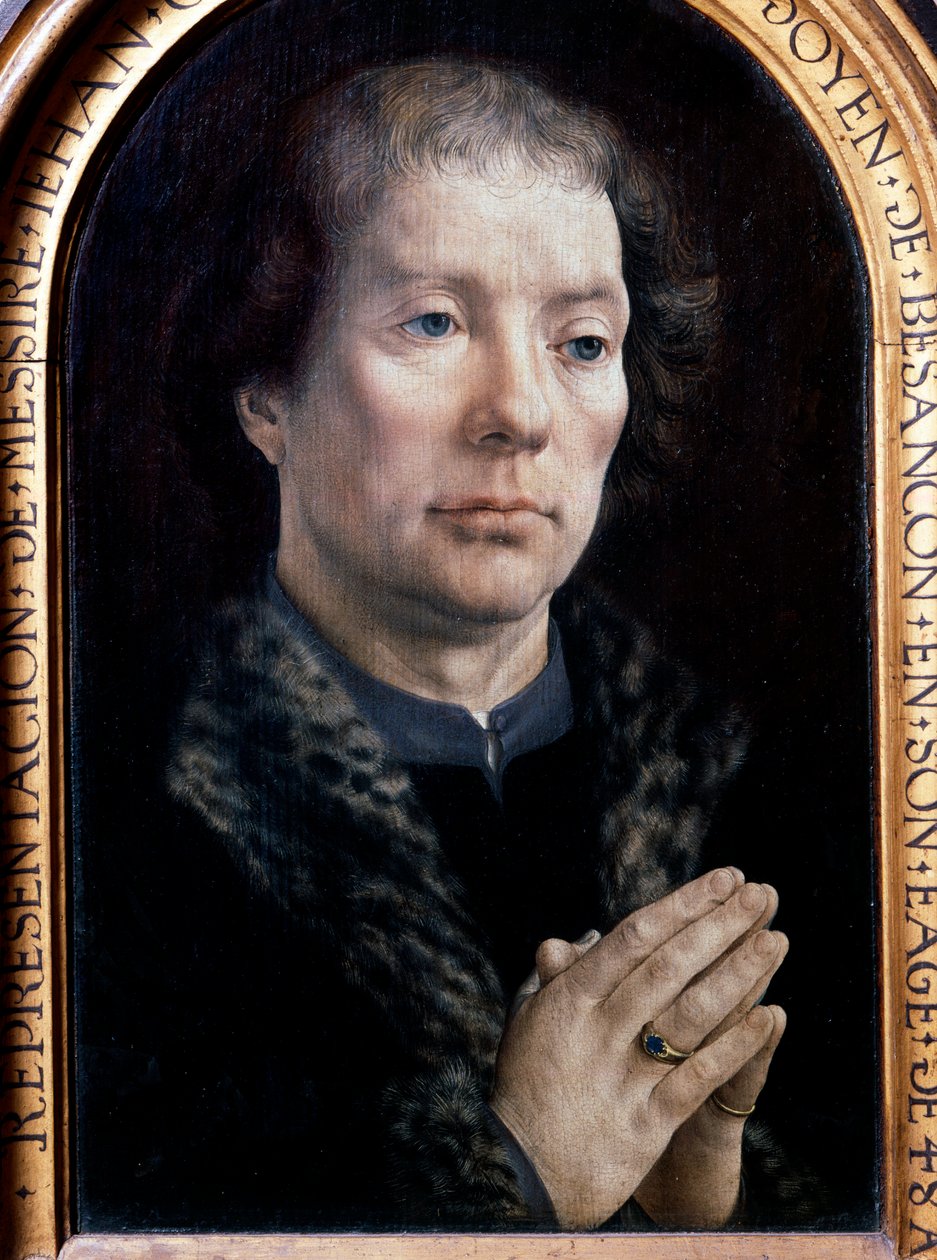 Retrato de Jean Carondelet (1469-1545), conselheiro de Charles V Pintura de Jan Gossaert dit Mabuse (1478-1536) (Ec. Flam.) 1517 de Jan (c.1472 c.1533) Gossaert