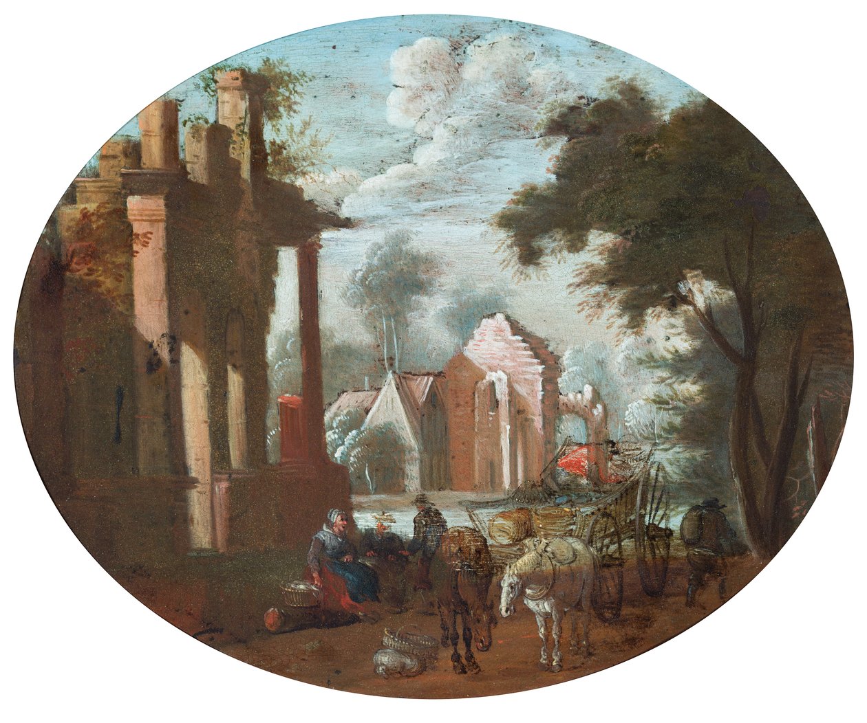 Castelo em ruínas de Jan (follower of) Brueghel