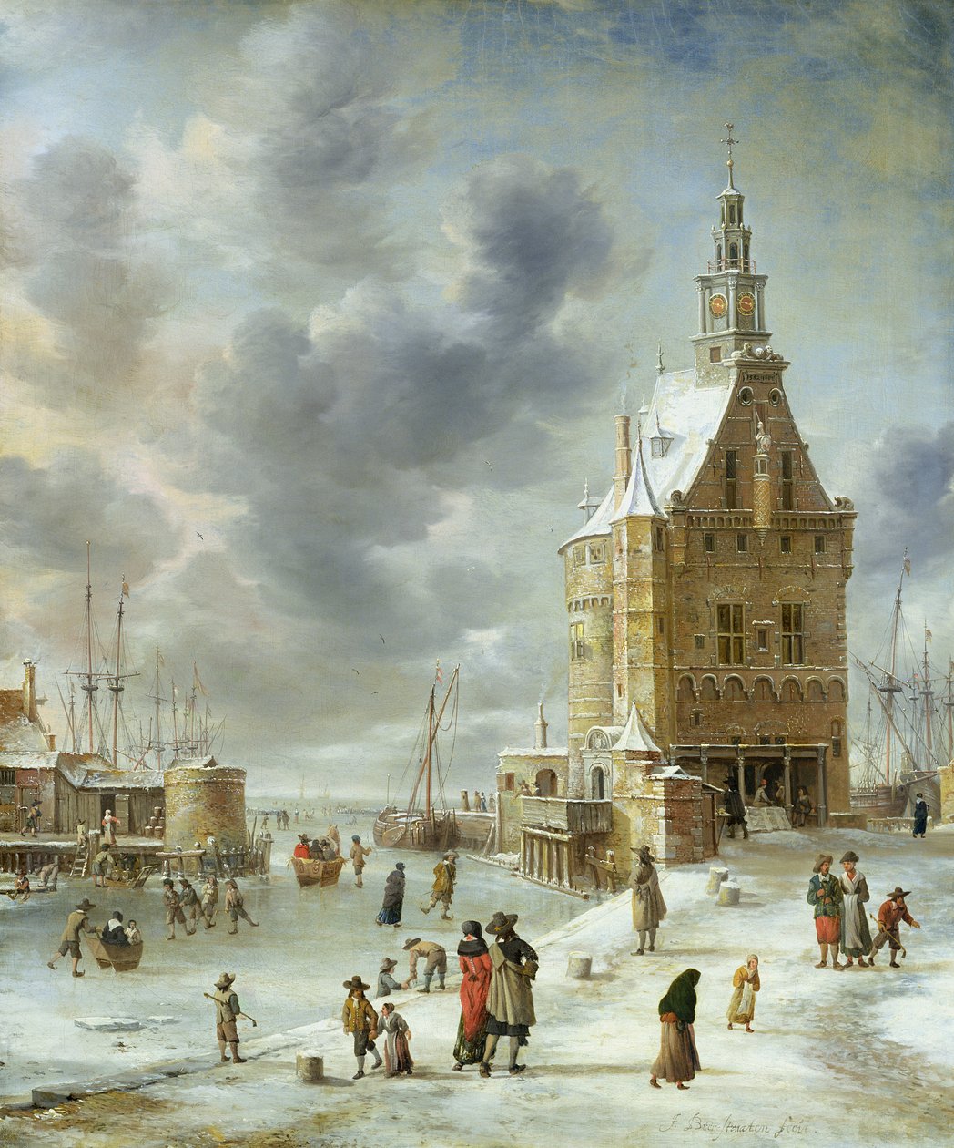 O portão da cidade de Hoorn de Jan Abrahamsz. Beerstraten