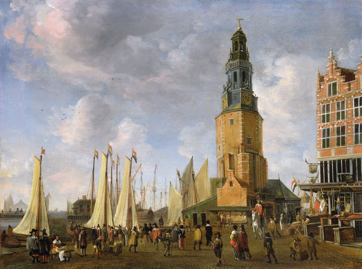 A torre dos empacotadores de arenque, Amsterdão de Jan Abrahamsz. Beerstraten