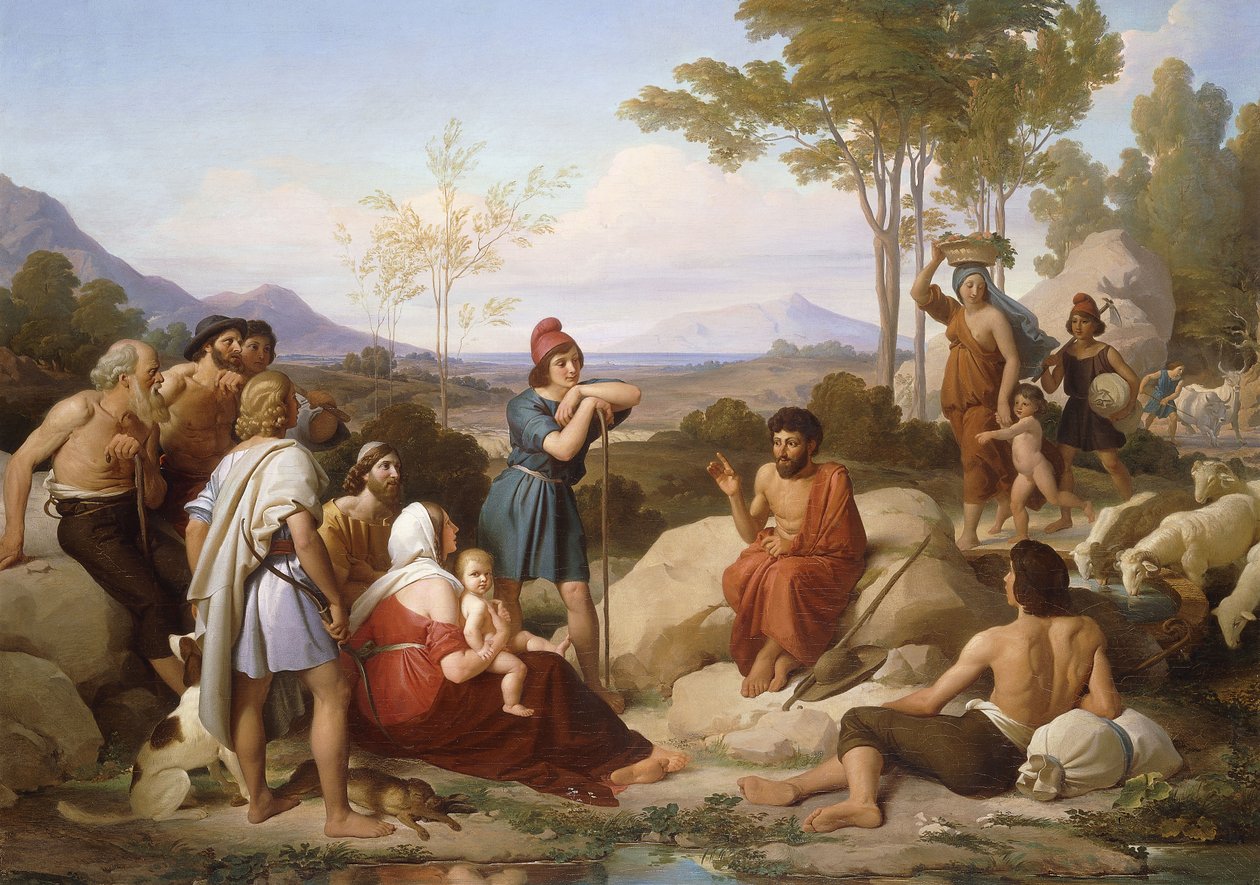 Esopo Contando uma fábula, de Jan Adam Janszoon Kruseman