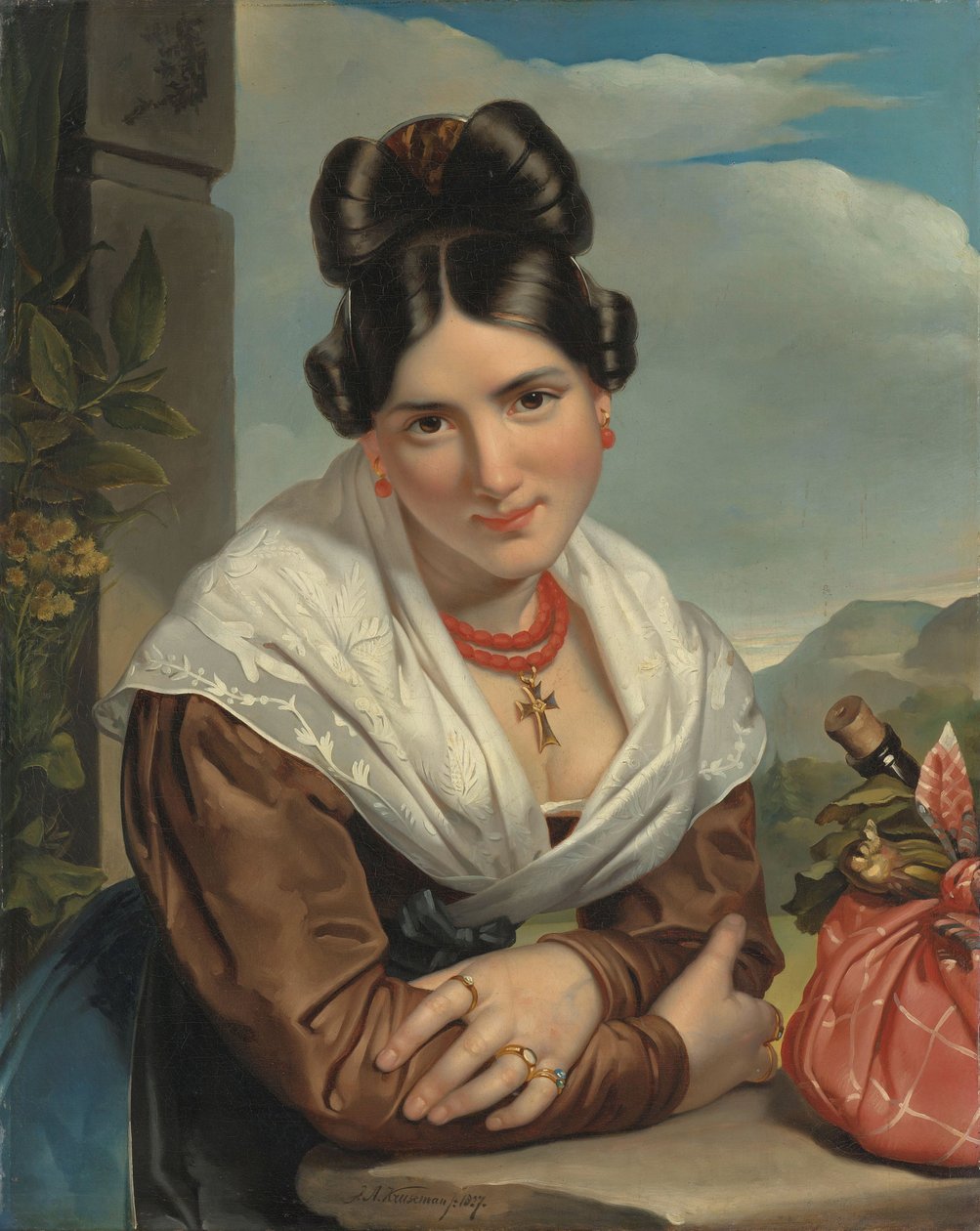 Rapariga a descansar de Jan Adam Janszoon Kruseman