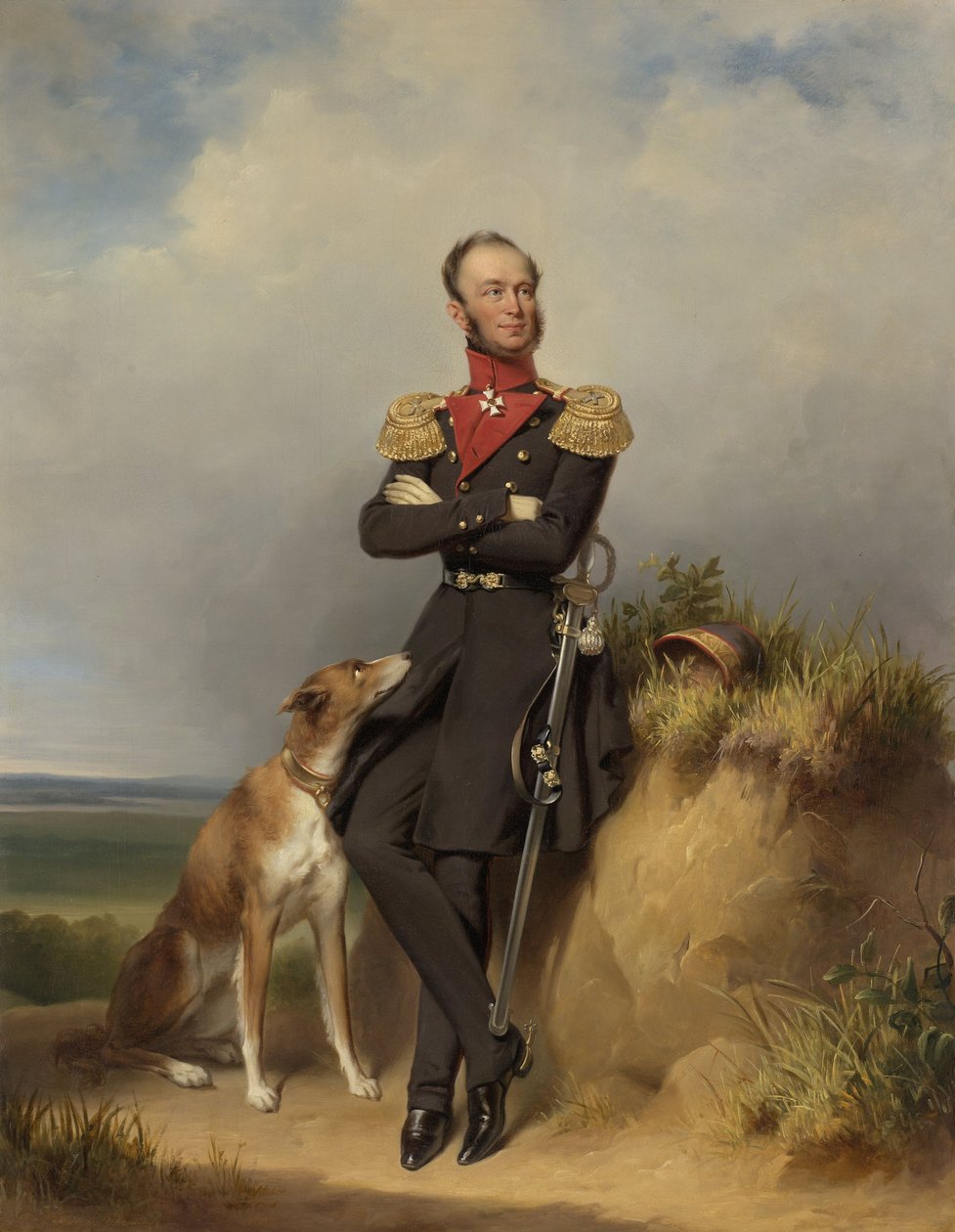 Retrato de Guilherme II, rei da Holanda de Jan Adam Janszoon Kruseman