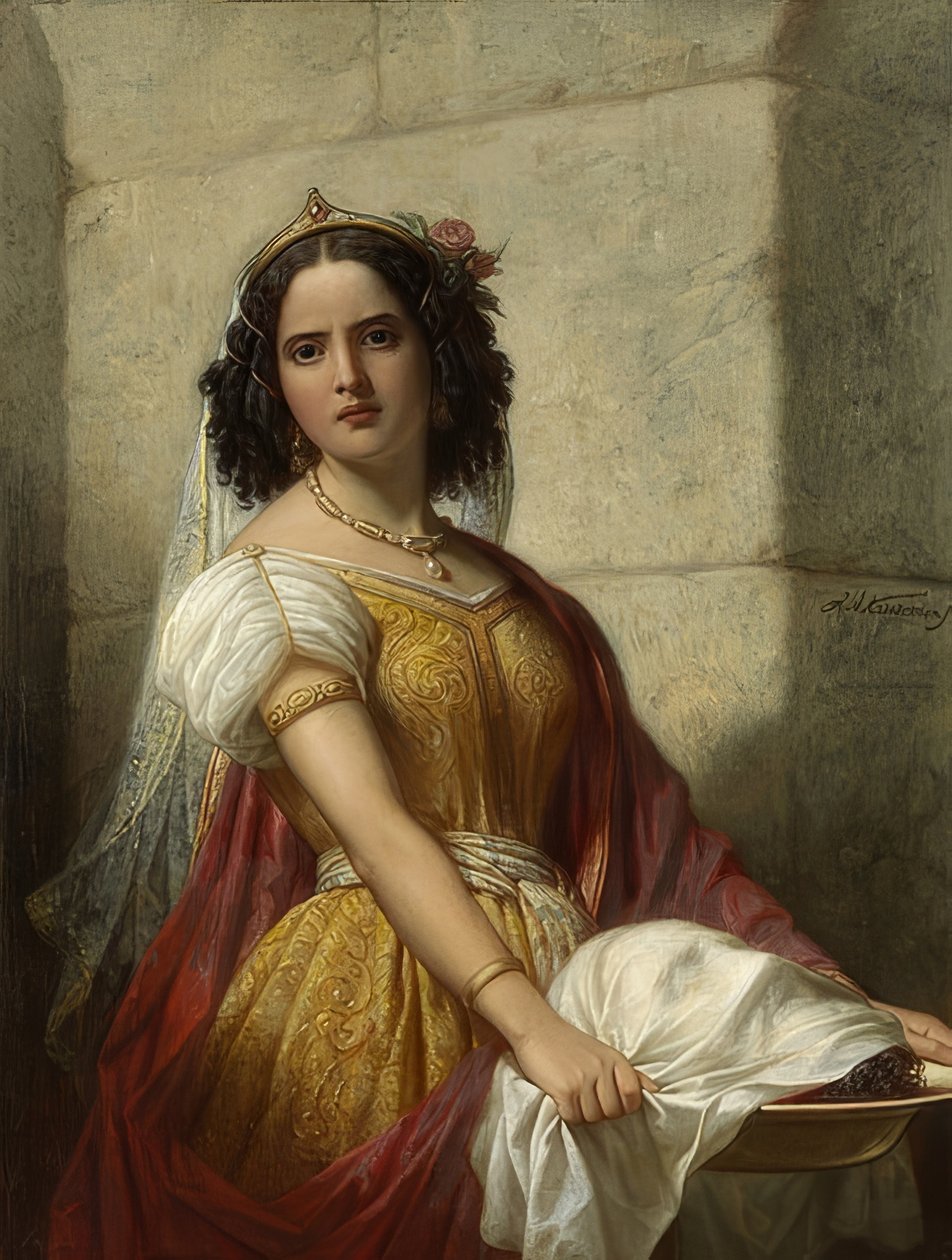 Salomé com a cabeça de João Batista. Por volta de 1861 de Jan Adam Janszoon Kruseman