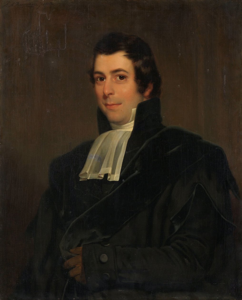 Gijsbertus Johannes Rooyens (1785-1846), Professor de Teologia e História da Igreja na Universidade de Amesterdão de Jan Adam Kruseman (signed by artist)