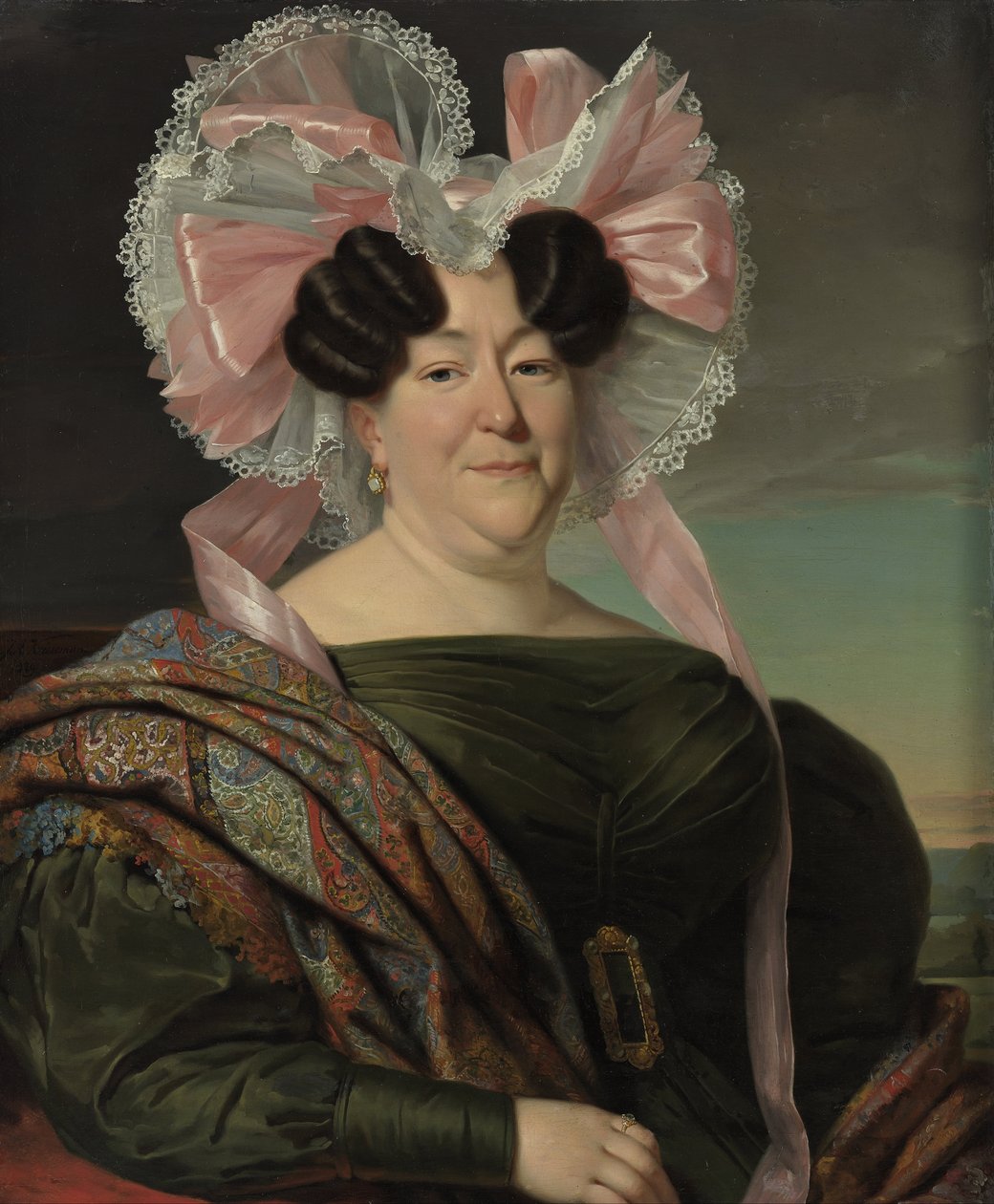Retrato de uma mulher desconhecida de Jan Adam Kruseman