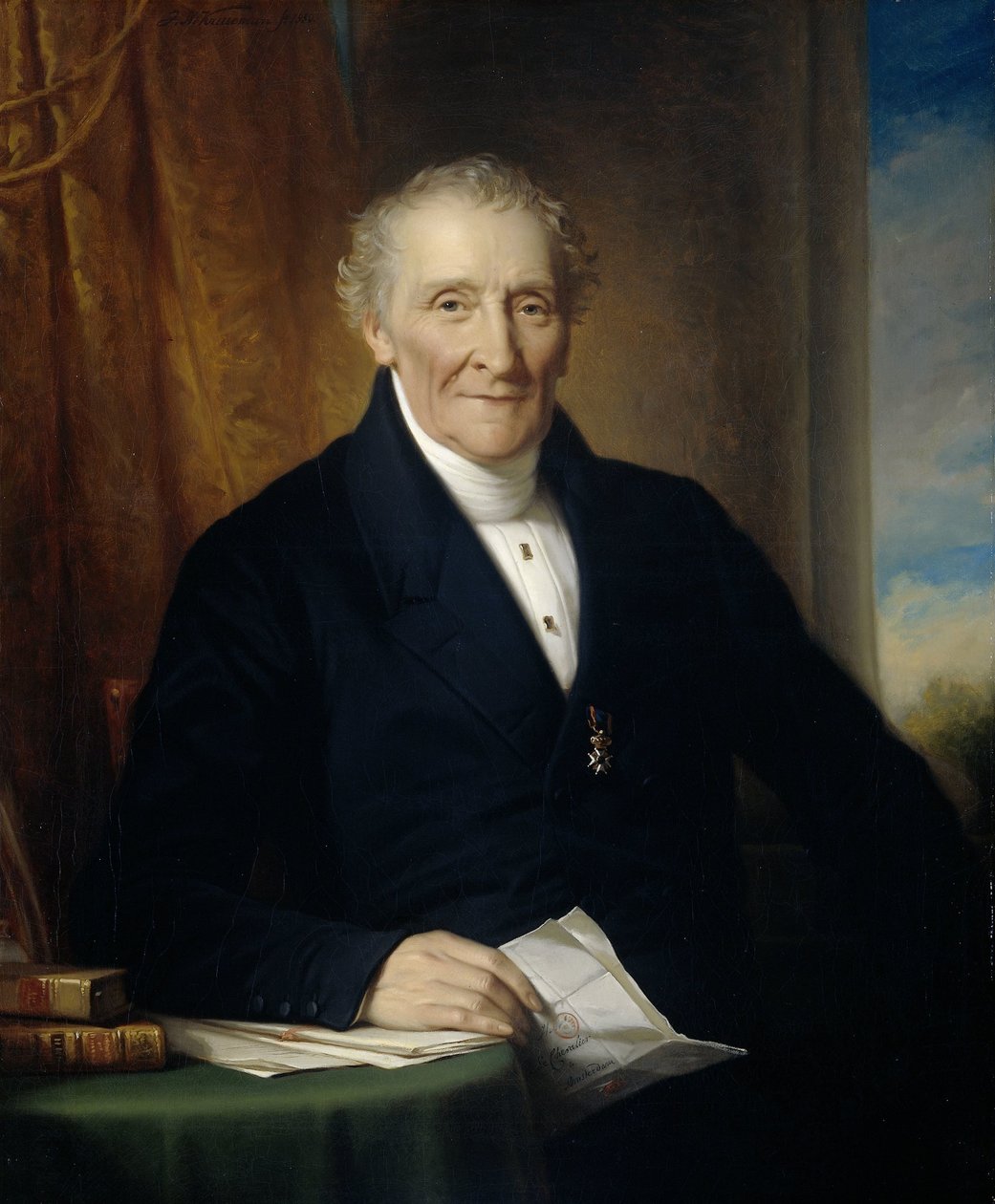 Rodolphe le Chevalier (1777-1865), Amsterdam Merchant e um dos três fundadores da Holland Railroad Company de Jan Adam Kruseman