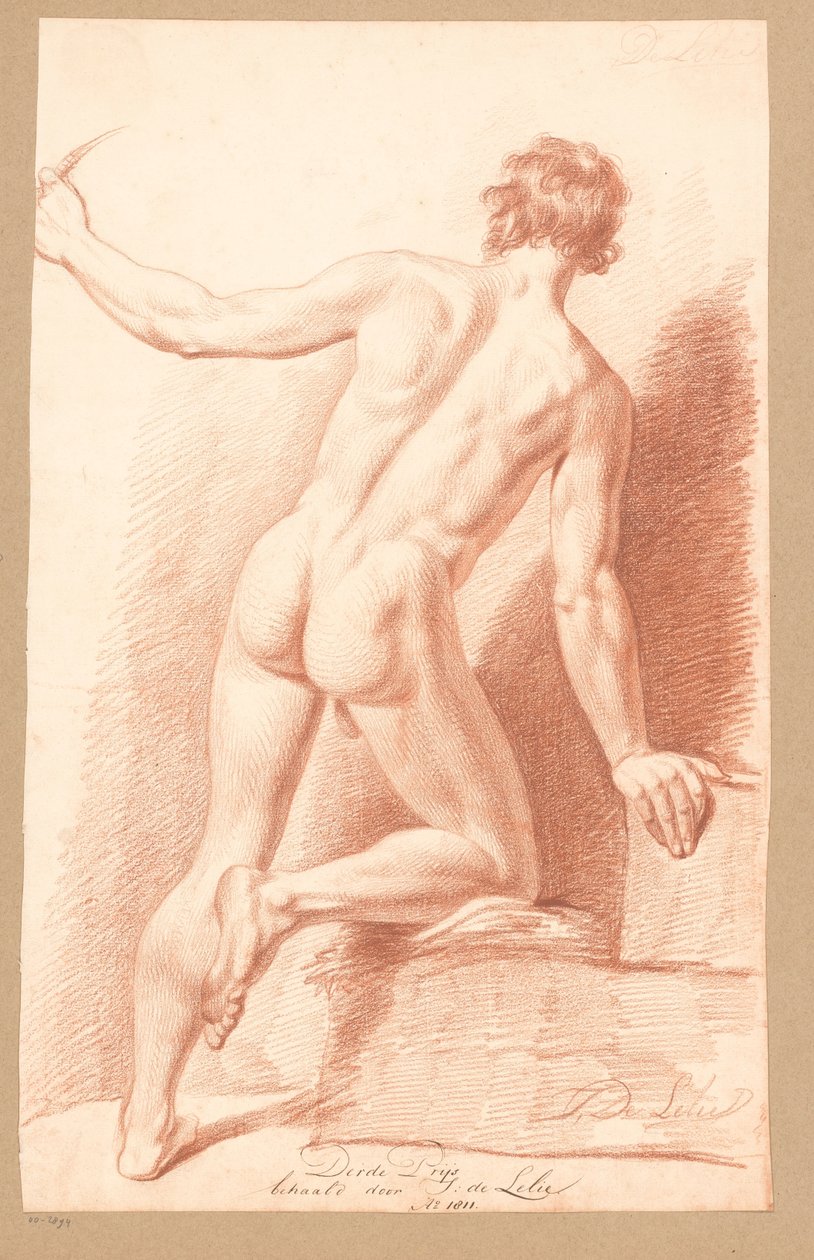 Nu masculino de pé, visto por trás (3º prémio 1811) de Jan Adriaan Antonie de Lelie