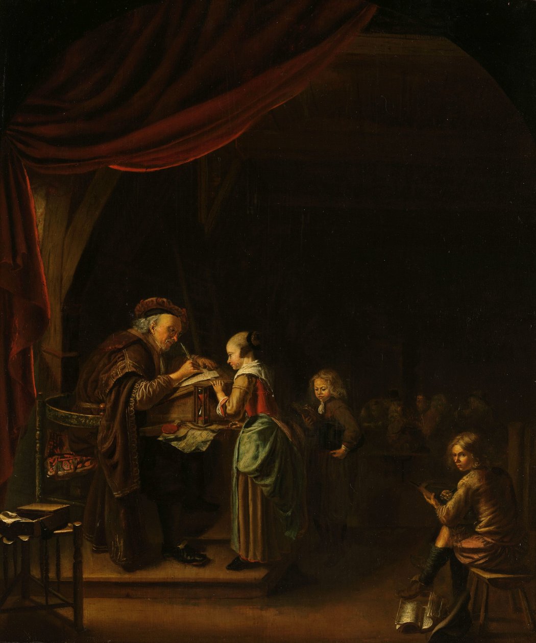 O mestre da escola de Jan Adriaensz. van Staveren (copy after)