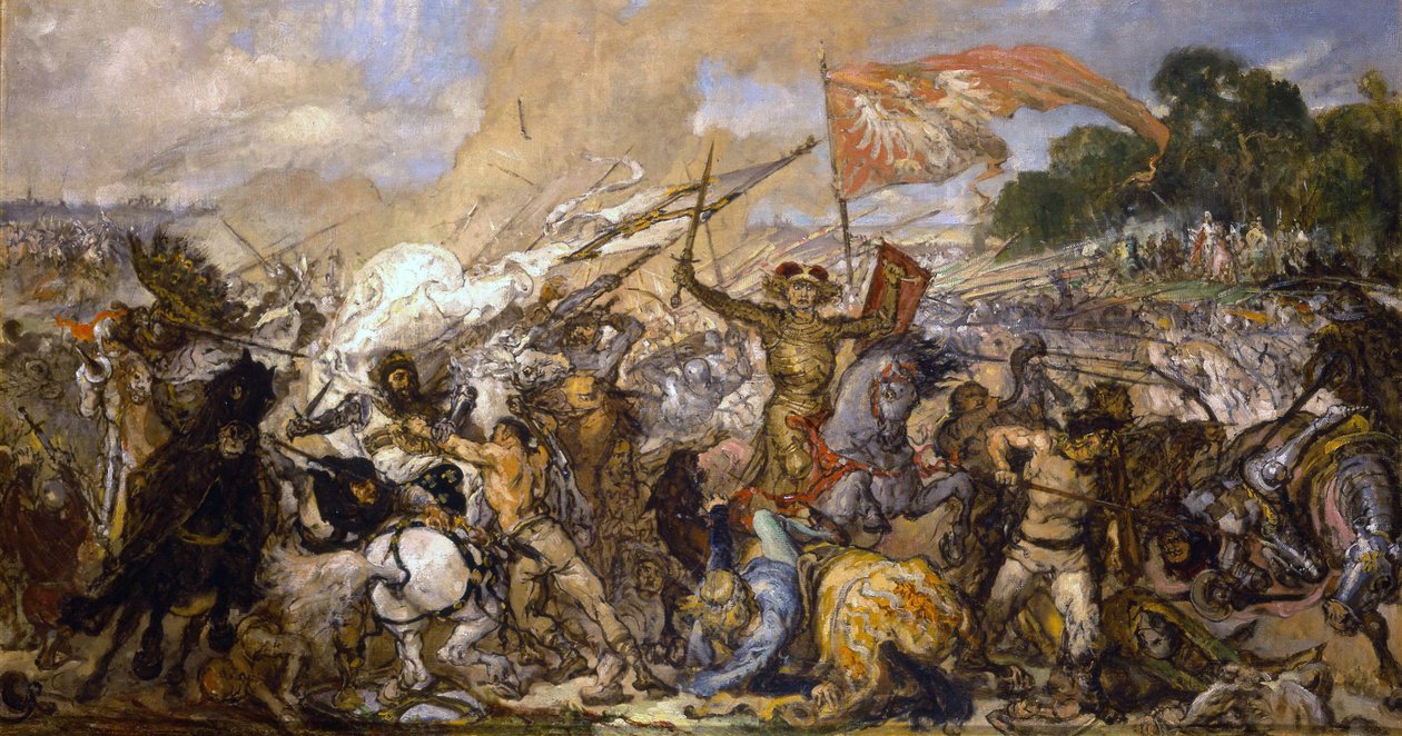 Esboço da batalha de Grunwald de Jan Alojzy Matejko