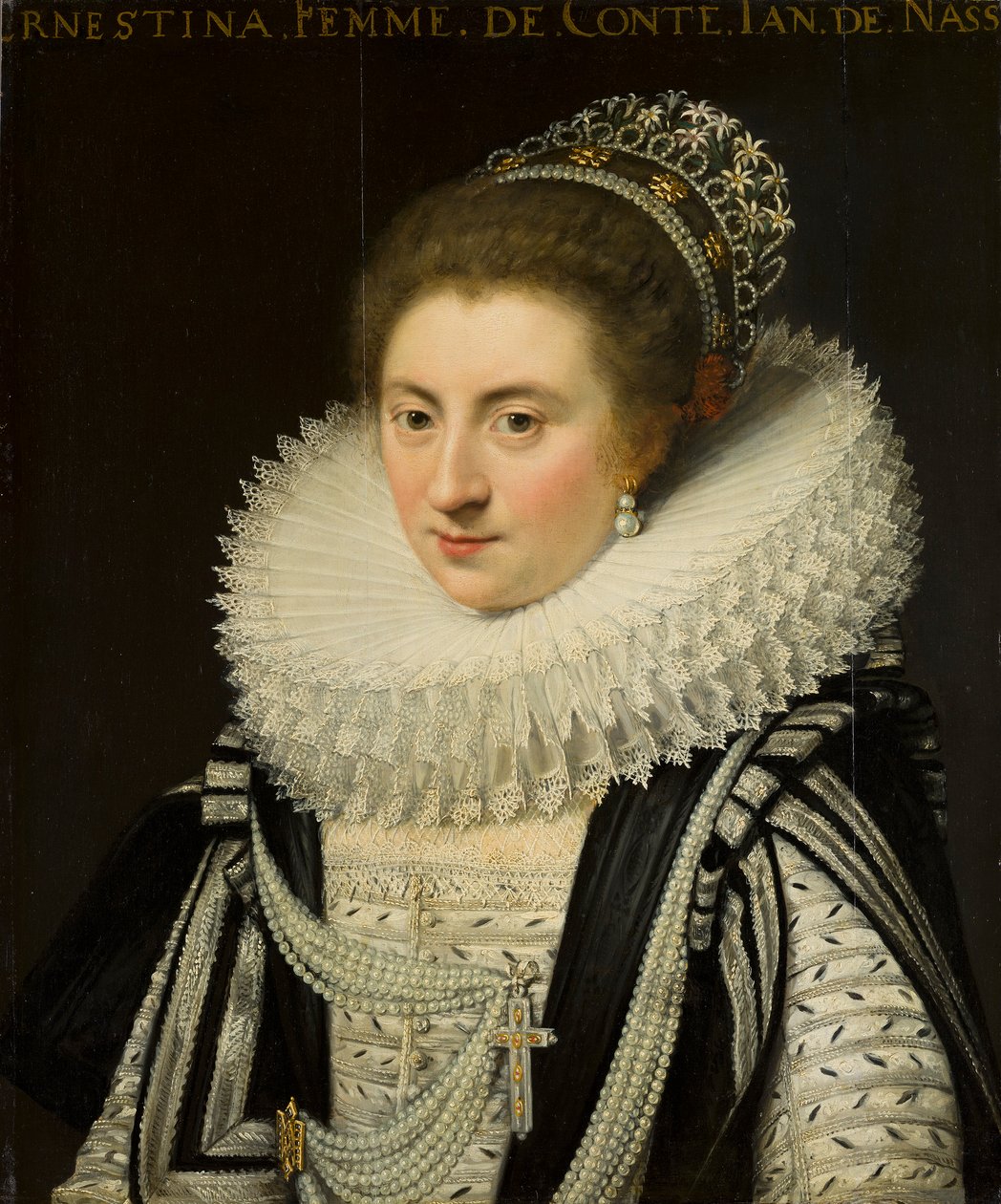 Retrato de Ernestine Yolande (1594-1663), Princesa da Linha, depois de 1618 de Jan Anthonisz. van Ravesteyn