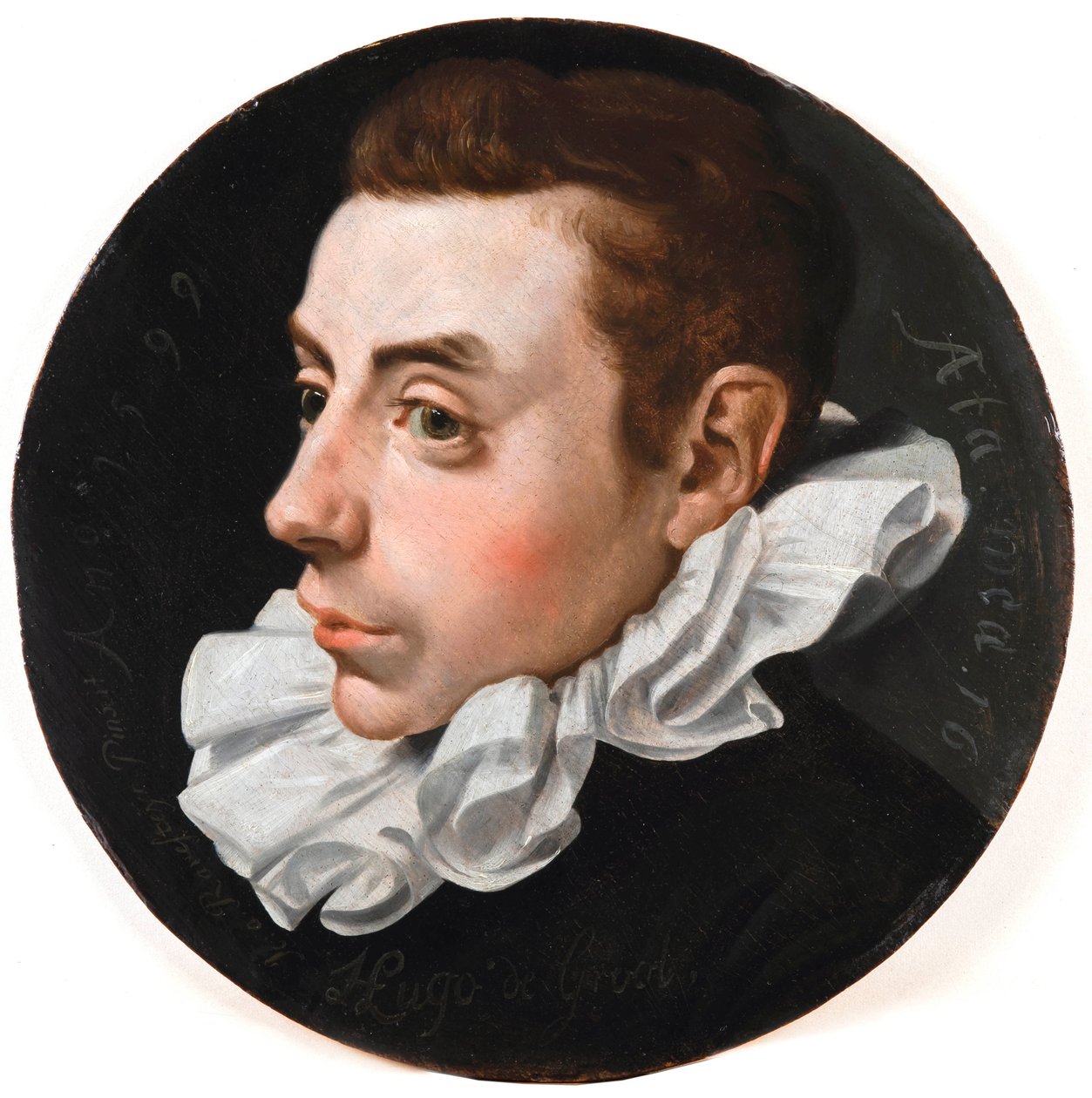 "Retrato de Hugo Grotius aos 16 anos de idade" (Huig de Groot ou Hugo de Groot de Jan Anthonisz. van Ravesteyn