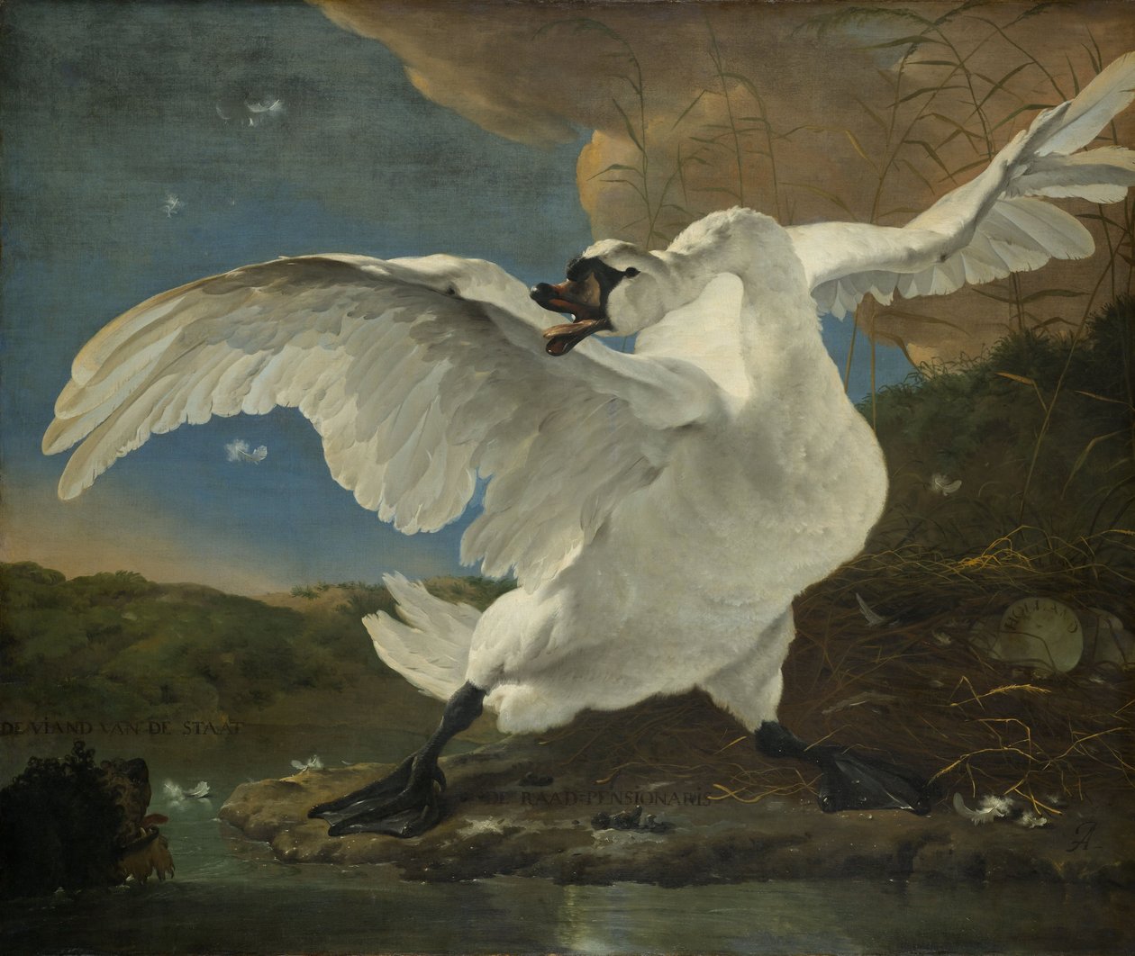 O Cisne Ameaçado, c.1650 de Jan Asselyn