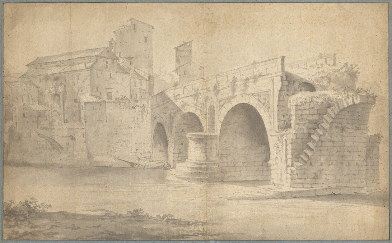 Vista da Ponte Rotto, Roma de Jan Asselyn