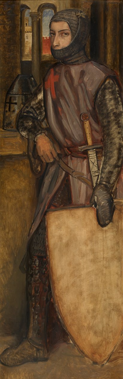 Godfrey of Bouillon (óleo sobre painel) de Jan August Hendrik Baron Leys