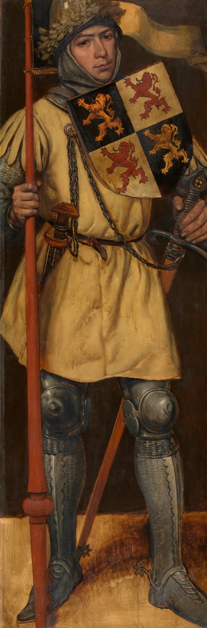 John I, Duque de Brabant (óleo sobre painel) de Jan August Hendrik Baron Leys