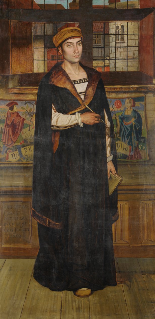 O pintor Quinten Massijs (óleo sobre tela) de Jan August Hendrik Baron Leys