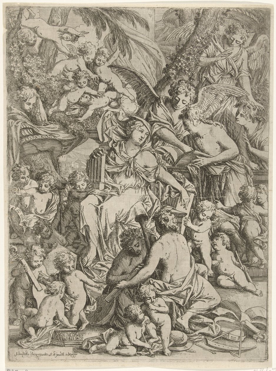 H. Cecilia com órgão na mão de Jan Baptist Herregouts