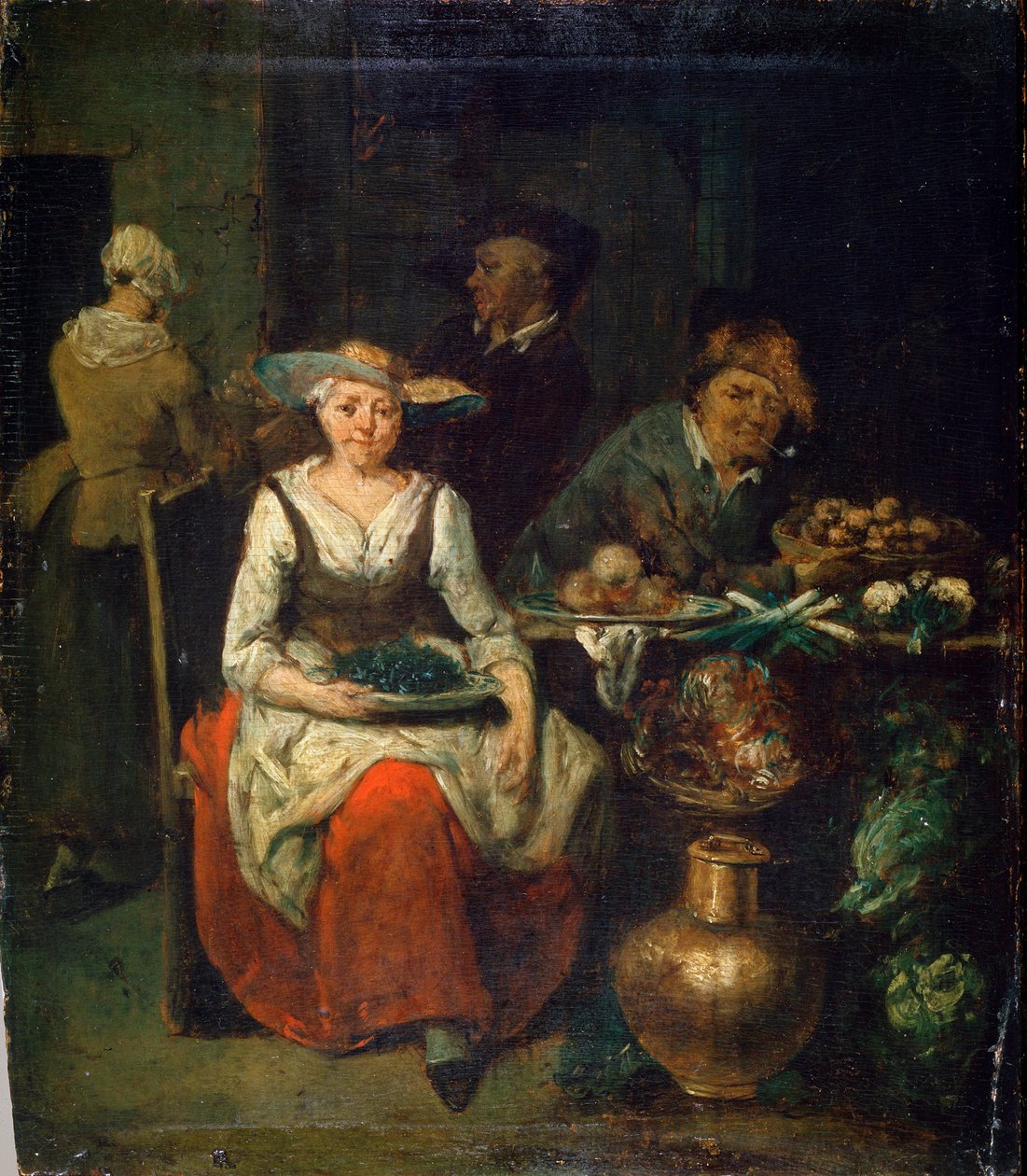 Em um verdureiro, c1700-1730. Pintura flamenga de Jan Baptist Lambrechts