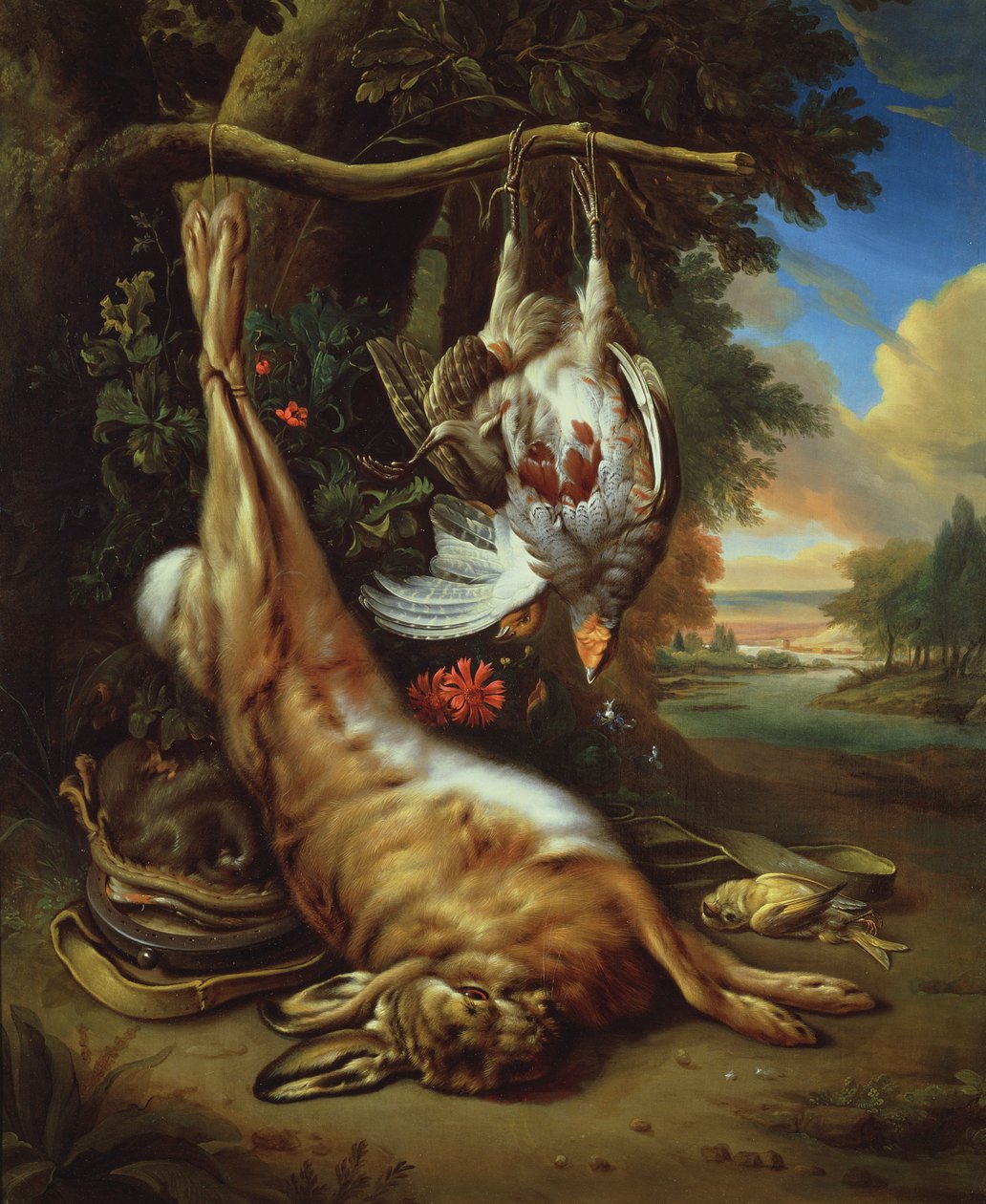Ainda vida de jogo de Jan Baptist Weenix