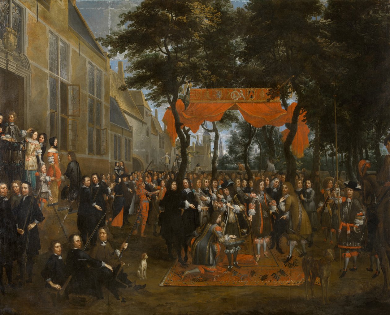 A Recepção de Carlos II e dos seus irmãos de Jan Baptist van Meunincxhove