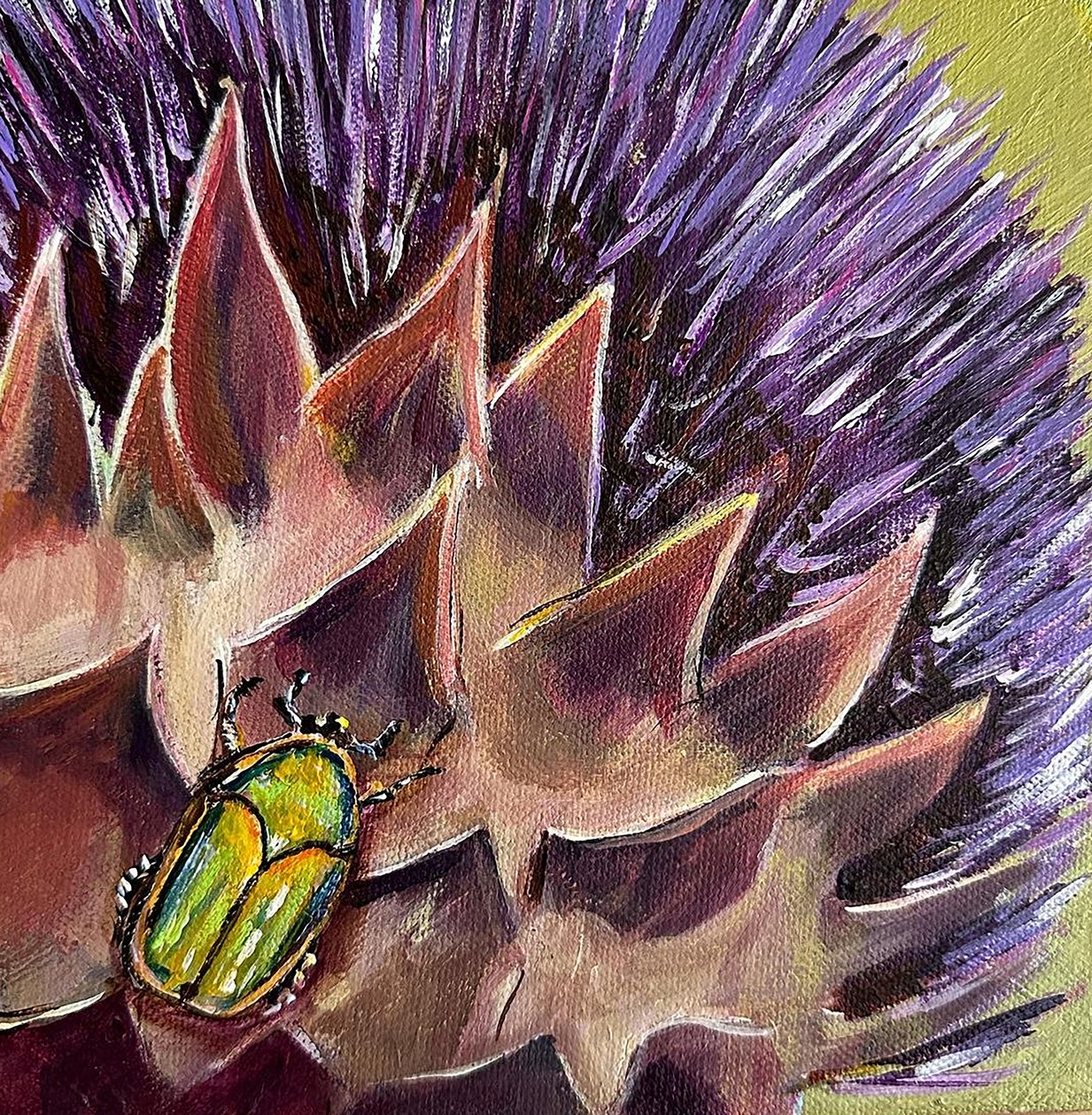 Beetle Below, 2023 (acrílico sobre tela) de Jan Barzottini