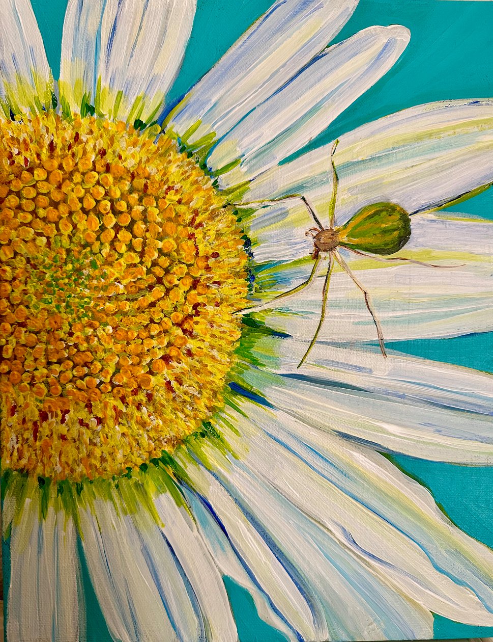 Aranha de melancia, 2023 (acrílico sobre tela) de Jan Barzottini