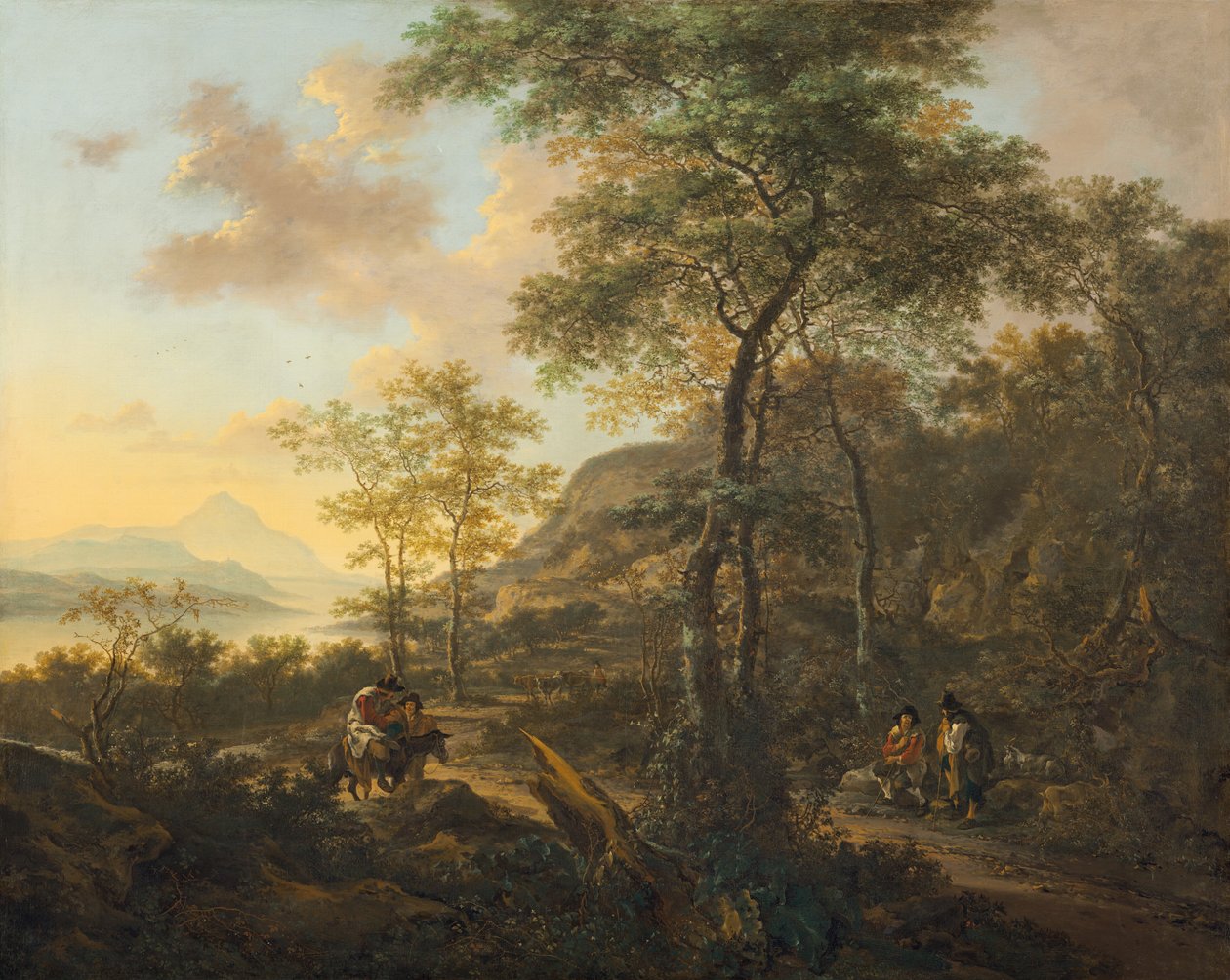 Uma paisagem noturna italiana de Jan Both