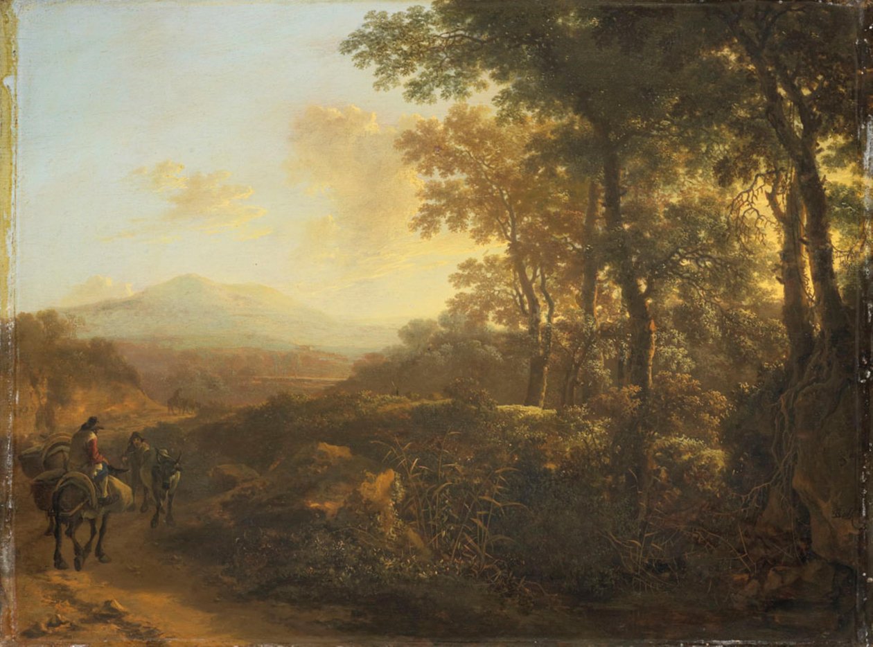 Paisagem italiana com condutor de mulas de Jan Both