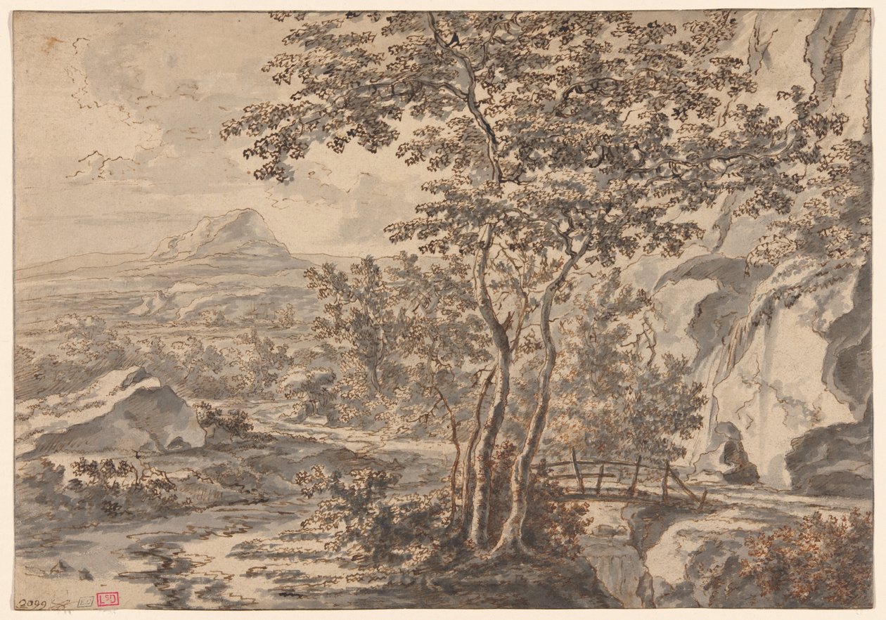 Paisagem italiana com uma ponte de Jan Both