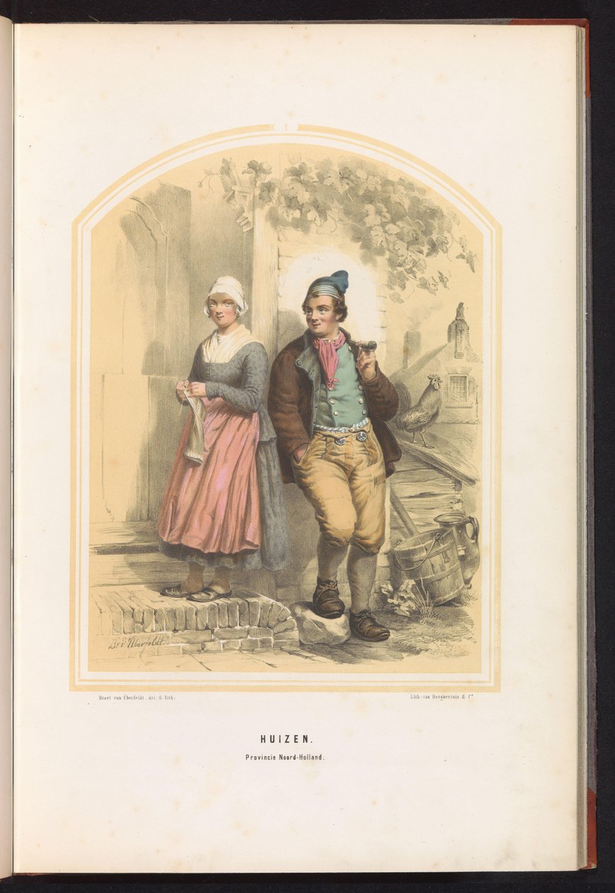 Traje de Huizen na Holanda do Norte, 1857
Huizen. Província da Holanda do Norte / I (título sobre o objecto) de Jan Braet von Uberfeldt