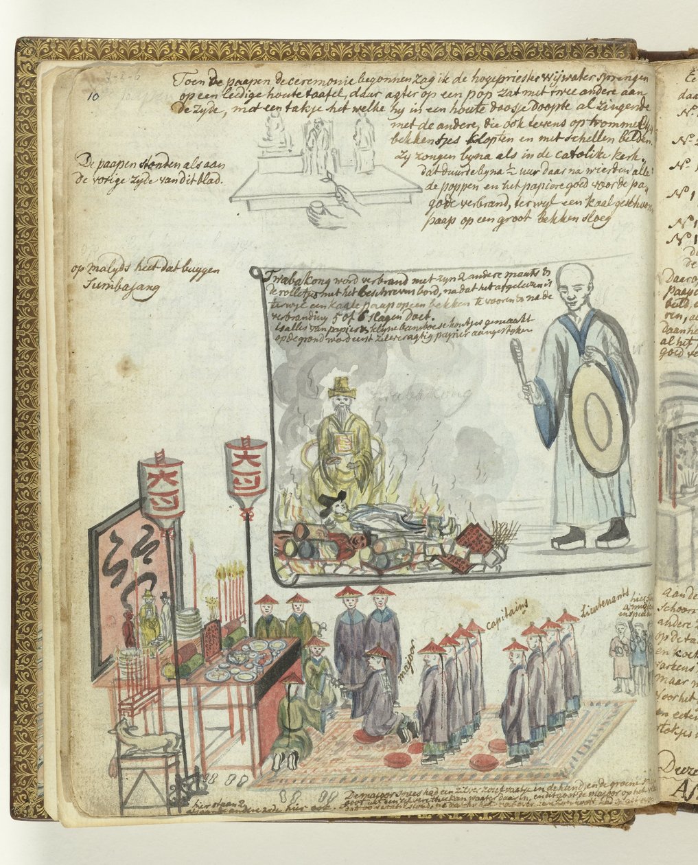 Cerimónia sacrificial chinesa em Batávia de Jan Brandes