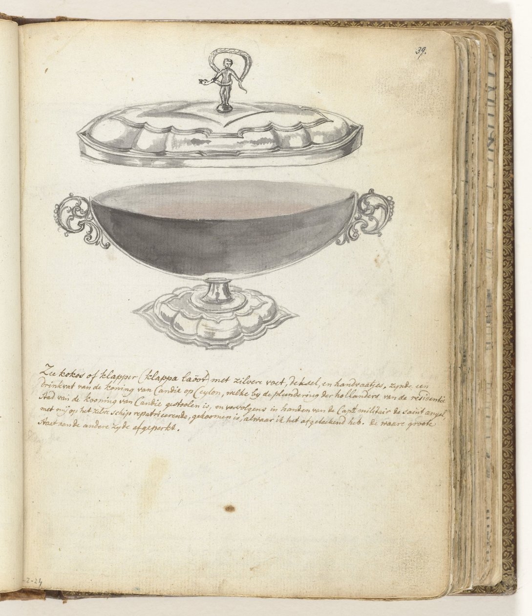 Recipiente de bebida do rei de Kandy de Jan Brandes