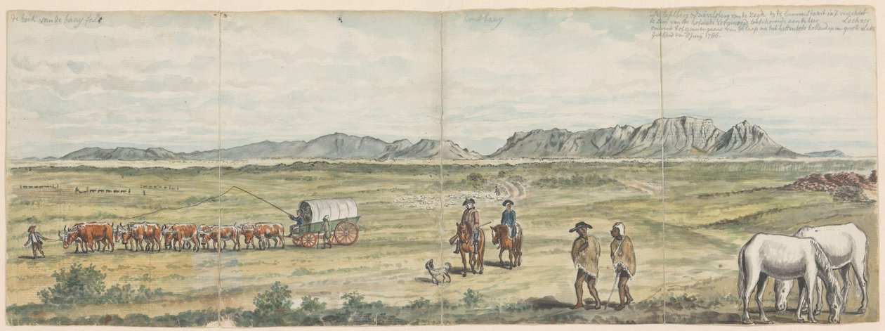 Khoikhoi e colonos em Cape Flats de Jan Brandes