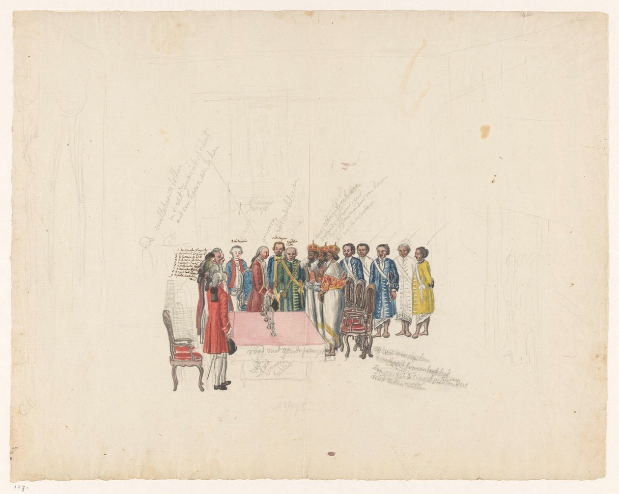 Recepção dos Enviados do Rei de Kandy, 1785 de Jan Brandes